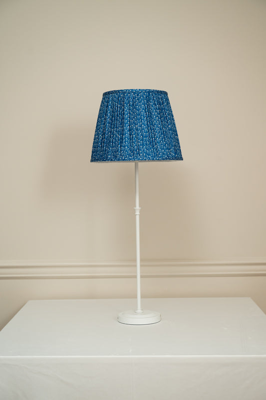 Blue Pleated Lampshade
