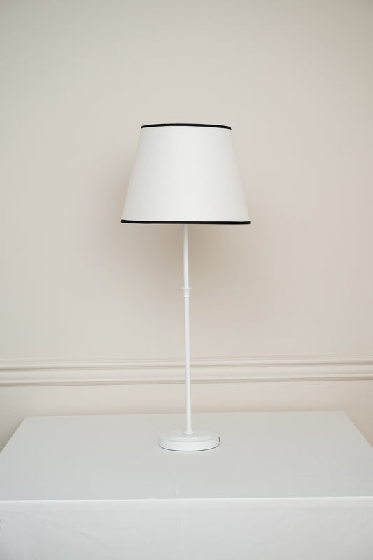 White with Black Trim Lampshade