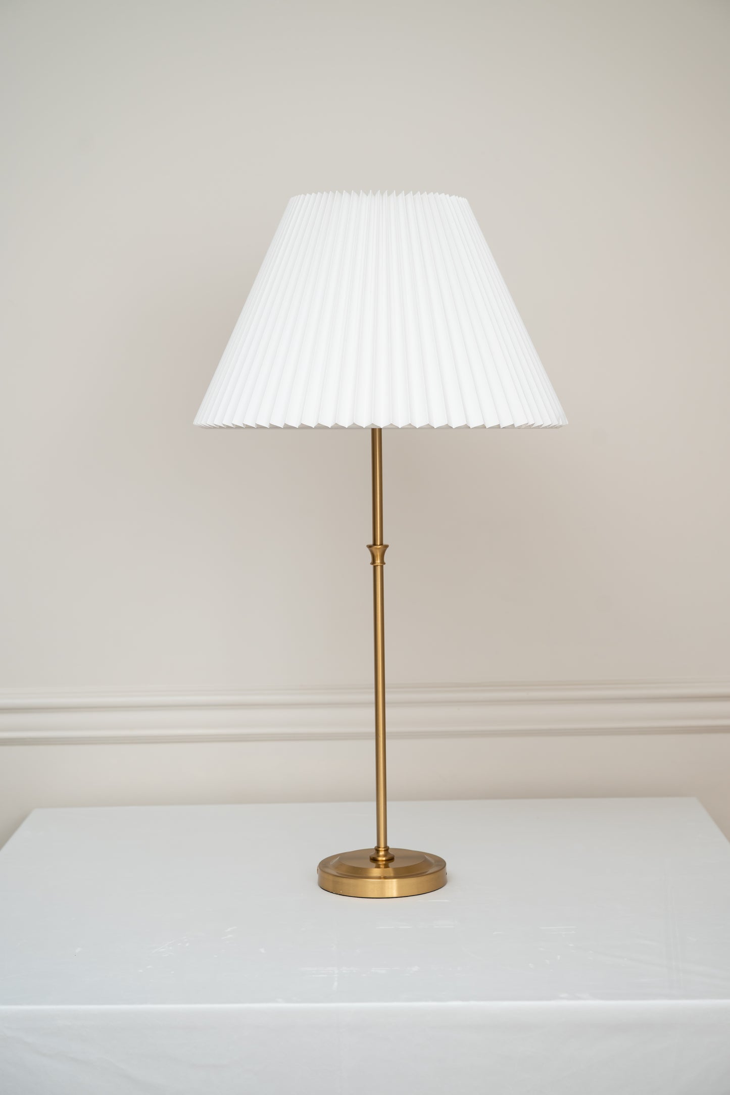 White Pleated Lampshade