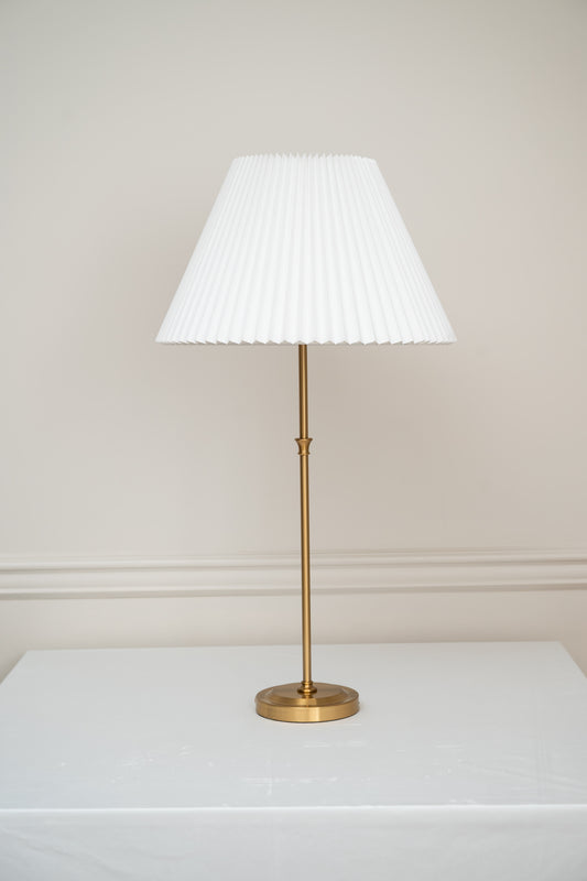 White Pleated Lampshade