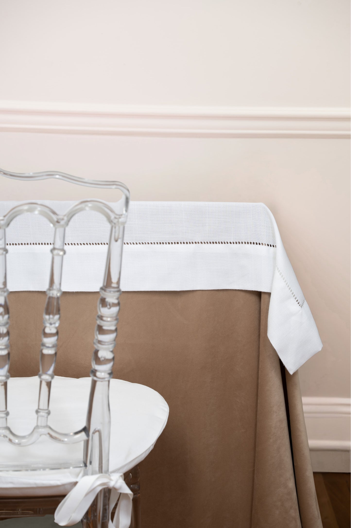 White Hemstitch Topper