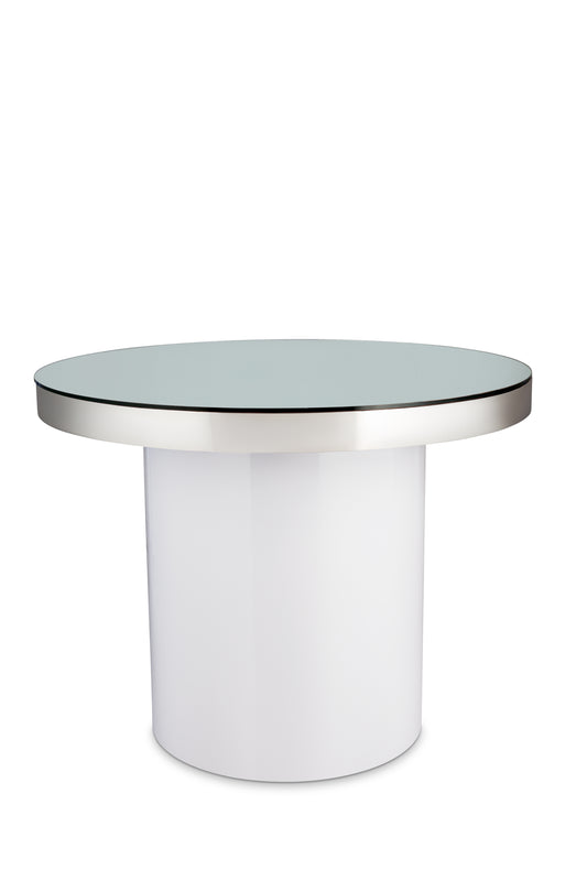 Silver Mirror Table:     48” diameter/36” height