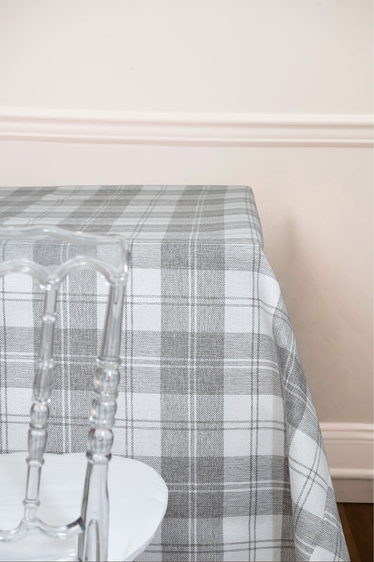 Grey and White Plaid